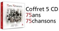 Coffret 5 CD 75 ans 75 chansons